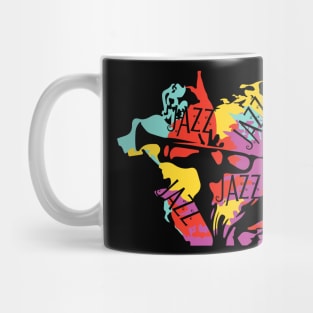 Colorful Jazz Trumpet Player Mug